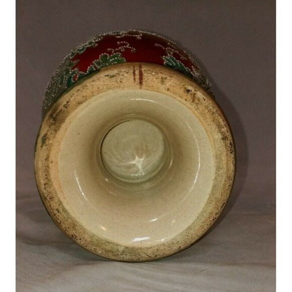 NEEDS SIZE   Japanese Nippon Raised Moriage Vase With Lizard Handles Floral Desi - Picture 10 of 10